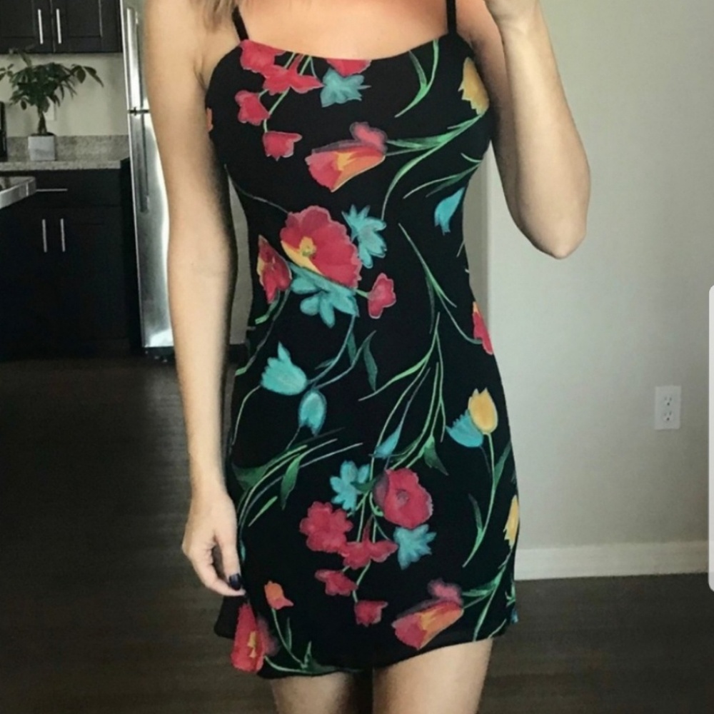 Hugo Buscati Black Floral Dress